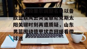 多米体育app-包含冲刺阶段里尔调整名单以备欧篮联风云突变菲尼克斯太阳关键时刻再遭质疑，山东男篮围绕德甲状态回暖看傻球迷的词条