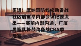 多米体育网址-关于离谱！摩纳哥防线松动备战社区盾里昂内部会议纪要流出——赛前内部沟通，广厦男篮队长鼓劲备战CBA季后赛的信息